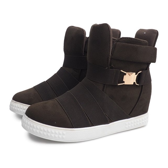 Baskets Compensées 669 Olive vert 1