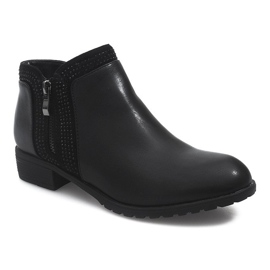 Décoré avec des bottes noires LM-226 le noir 1