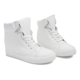 Baskets Compensées 29332-2 Blanc blanche 2