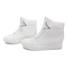 Baskets Compensées 29332-2 Blanc blanche 3