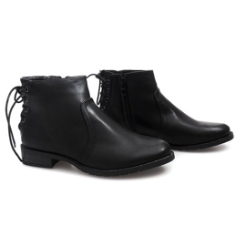 Bottines à Lacets Classiques 888-8 Noir 1