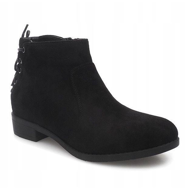 Bottines à Lacets Classiques Y606 Noir 2