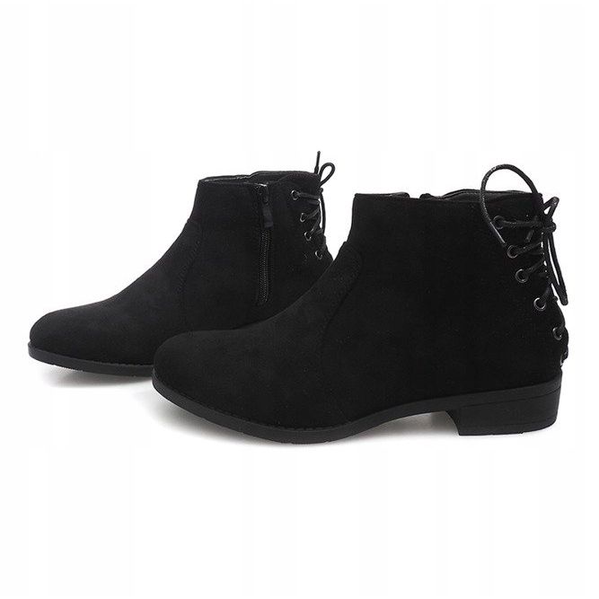 Bottines à Lacets Classiques Y606 Noir le noir 1