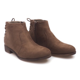 Bottines à lacets classiques Y606 kaki vert 3