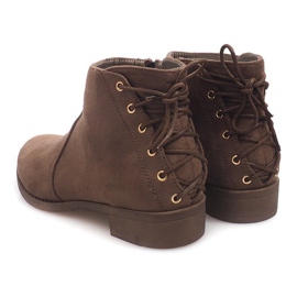 Bottines à lacets classiques Y606 kaki vert 1