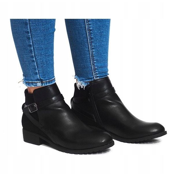 Décoré avec des bottes noires LM-201 le noir 1