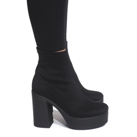 Bottes À Talons Avec Élastique E4866 Noir le noir 1