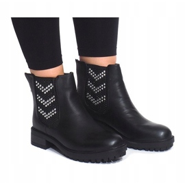 Bottines Motorisées à Clous LL98 Noir le noir 3