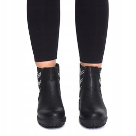 Bottines Motorisées à Clous LL98 Noir 2