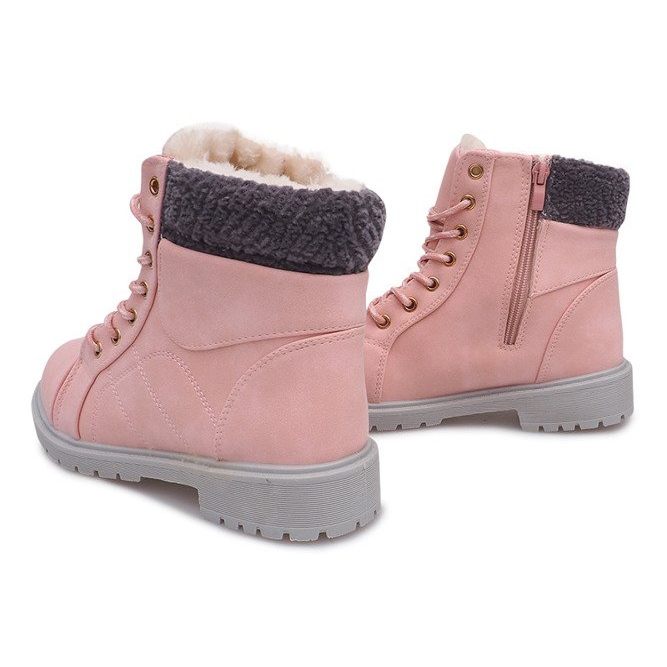 Bottes en bois chaudes DD498-6 Rose 1