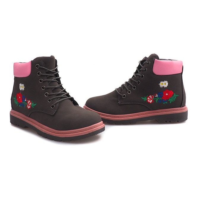 Bottes en bois isolées SJ1669-6 Gris 1 Bottes en bois isolées SJ1669-6 Gris 1