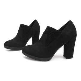 Bottines En Daim Sur Un Poteau 6-232 Noir le noir 1