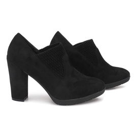 Bottines En Daim Sur Un Poteau 6-232 Noir le noir 2