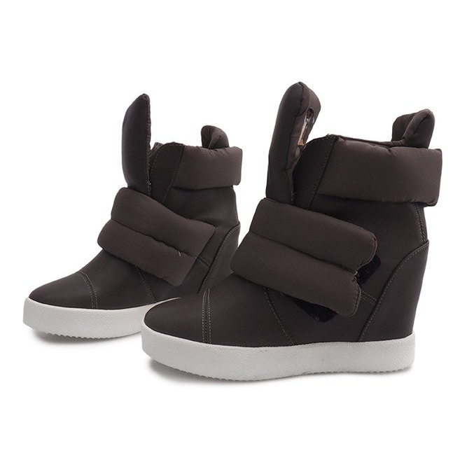 Baskets Compensées Chaudes 01-3 Kaki vert 1