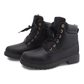 Bottes en bois isolées TL037-3 Noir 1