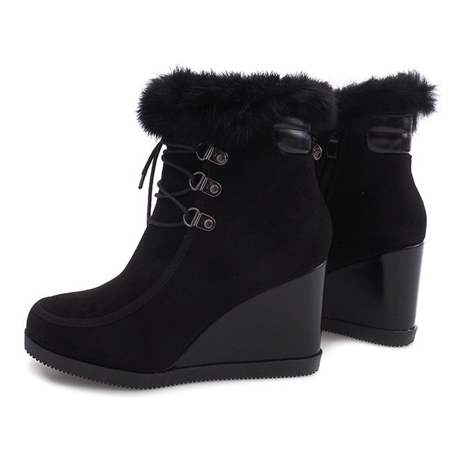 Bottes Chaudes Sur Compensée J-6 Noir 1