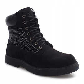 Trappeurs Décorés En Daim HQ896 Noir le noir 2