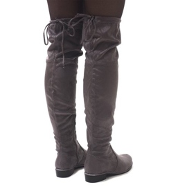 Bottines en daim 30701 Gris 3