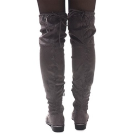 Bottines en daim 30701 Gris 2