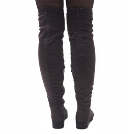 Bottes en daim QQ006 # Gris 2