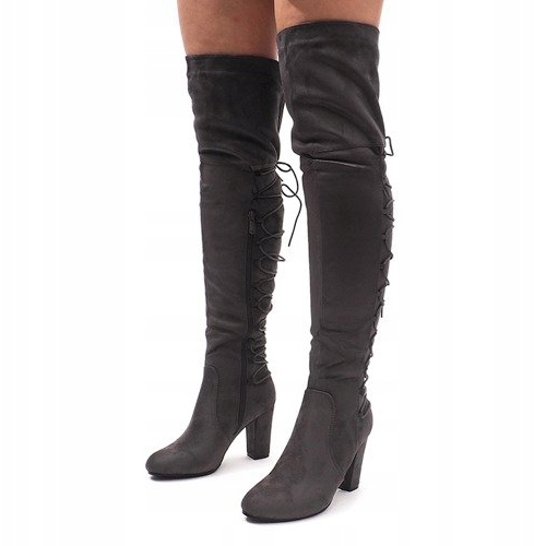 Bottes en daim sur une barre 15135-67 Gris 1