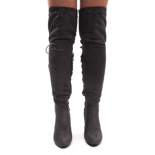 Bottes en daim sur une barre 15135-67 Gris 2