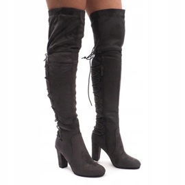 Bottes en daim sur une barre 15135-67 Gris 4