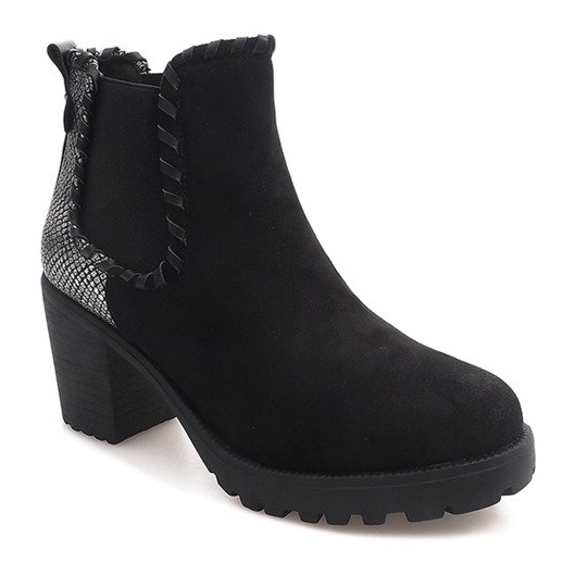 Bottes Chaudes Sur Un Poteau C308 Noir 2