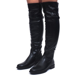Bottes Élégantes A-8NR2 Noir le noir 1