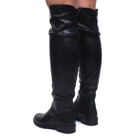 Bottes Élégantes A-8NR2 Noir le noir 6