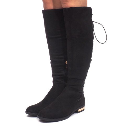 Boots Daim Pompon G-42 Noir 1