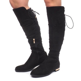 Boots Daim Pompon G-42 Noir le noir 3