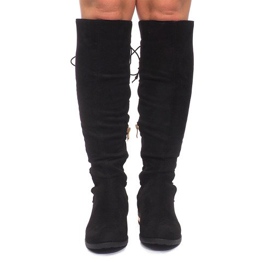 Boots Daim Pompon G-42 Noir le noir 4