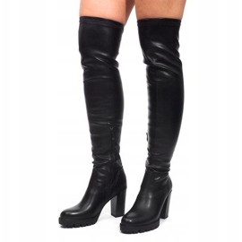 Bottes Extra Hautes à Talon CD108 Noir 2