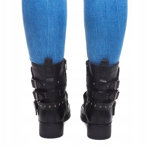 Bottes Chaudes Avec Boucle M172 Noir le noir 1