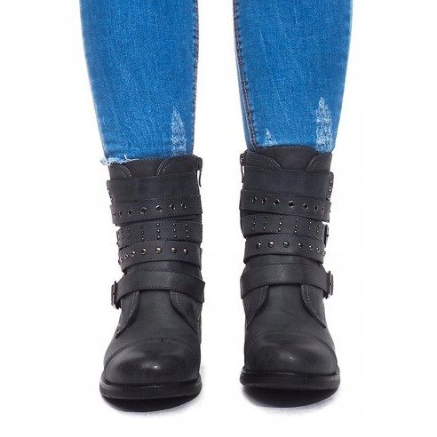 Bottes Chaudes Avec Une Boucle M172 Gris 2