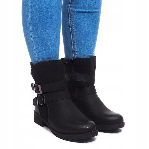 Bottes Chaudes Avec Boucle B0-178 Noir le noir 1