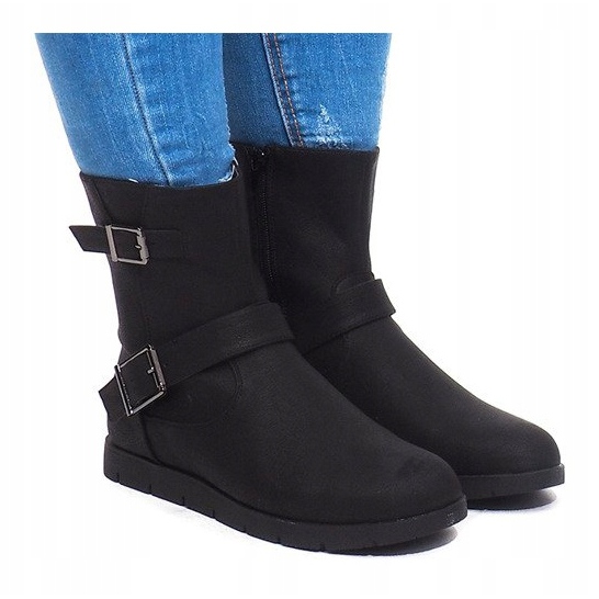 Bottes Chaudes Avec Boucle B9813 Noir 2