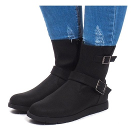 Bottes Chaudes Avec Boucle B9813 Noir le noir 1
