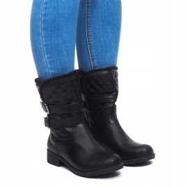 Bottes Chaudes Avec Boucle 5673-1 Noir le noir 2