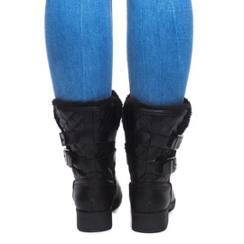 Bottes Chaudes Avec Boucle 5673-1 Noir le noir 4