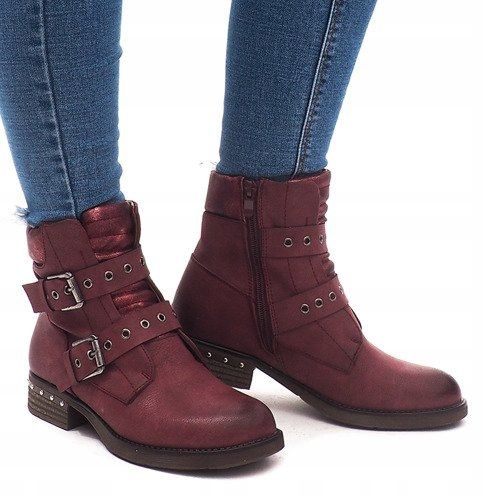Bottes Chaudes Avec Boucle M170 Winny rouge 1