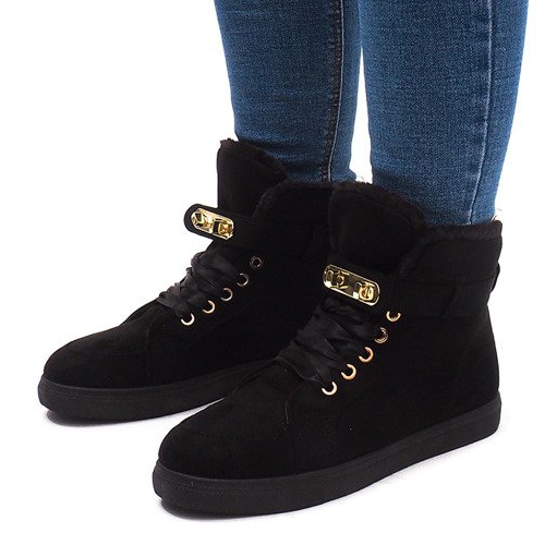 BM Baskets Chaudes BOK-1122 Noir le noir 1