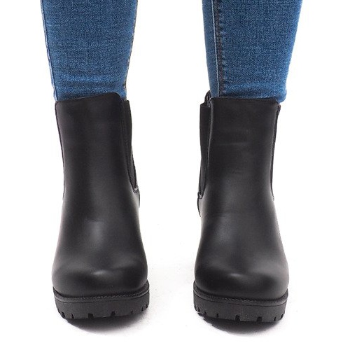 Bottes chaudes sur un talon DD5211-1 Noir le noir 2