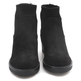 Bottes Chaudes Sur Un Talon Chaussette D2130 Noir le noir 4