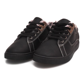 Baskets Chaudes Avec Fourrure E754M-1 Noir le noir 2