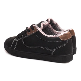 Baskets Chaudes Avec Fourrure E754M-1 Noir le noir 3