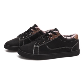 Baskets Chaudes Avec Fourrure E754M-1 Noir le noir 1