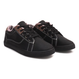 Baskets Chaudes Avec Fourrure E754M-1 Noir le noir 4