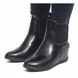Bottes Chaudes Sur Compensée H9203 Noir le noir 2